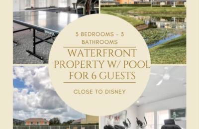 Pond view pool home close to Disney TR17508PA - 3 bedrooms - 3 bath - waterview - Foto 1