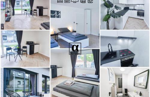 ALFA Stuttgart Doppelzimmer mit Teeküche und Terrasse Porsche Bosch l Gemeinschaftsbad WIFI SmartTV l Double room with kitchenette and terrace l shared bathroom BS21A5 - Foto 1