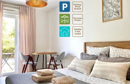 Studio en face Hopital Nord avec terrasse - Foto 1