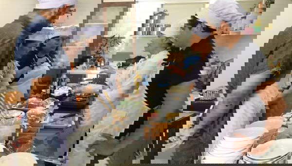 Durante la clase de cocina