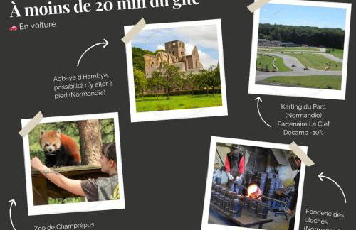 La Clef Decamp La Longère 1750 Hambye piscine grand jardin - Foto 45