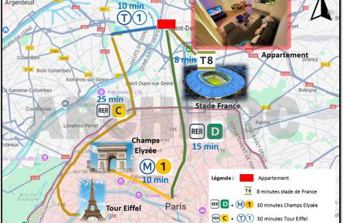 Roi de la Seine à Paris, stade, Gare parking et terrasse - Foto 6