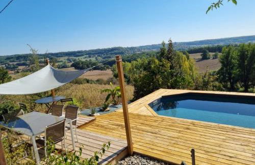 Gîte avec piscine vue sur Montcuq - Foto 14