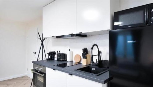 ALFA Stuttgart Mikro-Apartment 2 Betten Küche Bad l SmartTV WIFI l Porsche & Bosch l 2 Beds Kitchen Bath BS21A1 - Foto 5