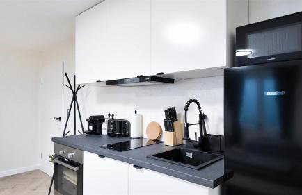 ALFA Stuttgart Mikro-Apartment 2 Betten Küche Bad l SmartTV WIFI l Porsche & Bosch l 2 Beds Kitchen Bath BS21A1 - Foto 5