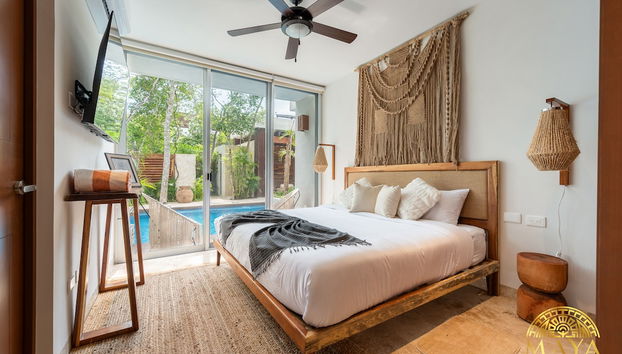 NHOA 107B Lux 1BR Condo Pool access in Aldea Zama - Foto 5, Habitación