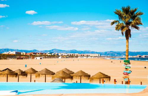 Apartment on the beach,pool,WiFi,garage,Valencia - Foto 1