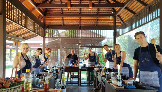 Aula de cozinha tailandesa