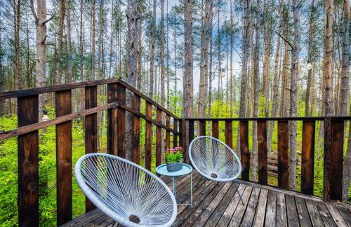 Domek lubiana180 SCANDI wśród drzew JACUZZI SAUNA KOMiNEK i TARAS na dachu jezioro Kaszuby Pieski tylko do 10kg za dodatkową opłatą - Foto 26