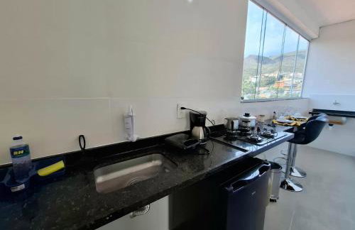 Ap Ouro Pret - com piscina aquecimento solar e churrasqueira - Foto 12