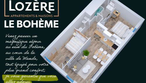 Le Bohème - Spa/Netflix/Wifi Fibre - Séjour Lozère - Foto 5