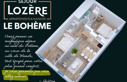 Le Bohème - Spa/Netflix/Wifi Fibre - Séjour Lozère - Foto 5