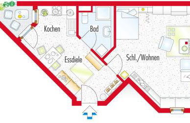 1,5 Zi Wohnung 43 qm im Zentrum von Plochingen, frisch renoviert und voll ausgestattet - Foto 9