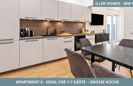 Iller Homes Memmingen - Moderne Fewos mit Terrasse für bis zu 7 Pers mit Parkplätzen - Foto 51