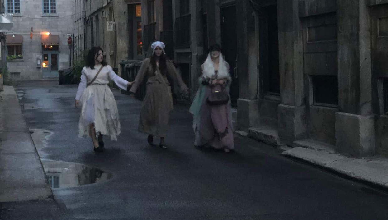 During the dramatized tour of Montreal