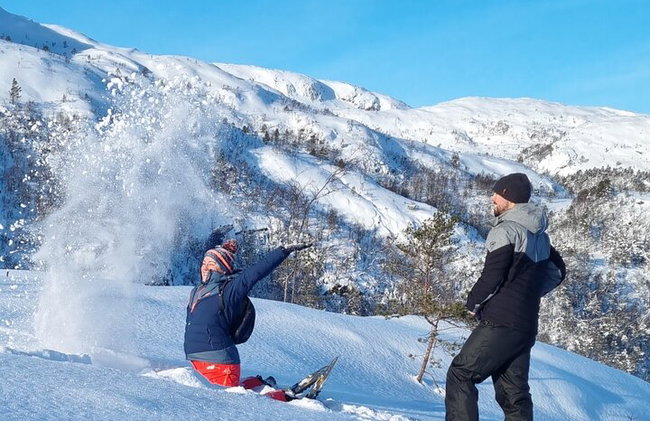 Schneeschuhwandern in Bergen - Öffentliche Tour - Foto 10