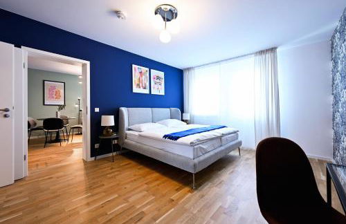 Rosengarten Apartments Fürth, Moderne Serviced Apartments in Citylage, ganze Ferienwohnung 50 m2, nahe Nürnberg, Metro, Sauna, Frühstück & Parkplatz - Foto 16