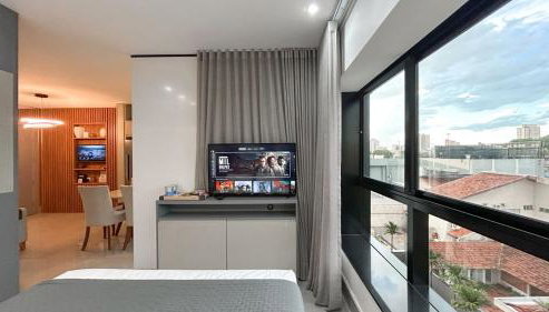 Estúdio Luxuoso no Vertigo com Smart TV na Cama - Foto 4