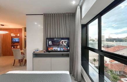 Estúdio Luxuoso no Vertigo com Smart TV na Cama - Foto 4