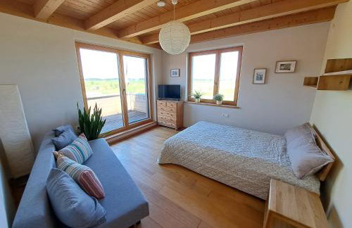 FeWo "AlpakaZeit" im ökologischen Holzhaus mit traumhafter Aussicht und Alpakas - Foto 6