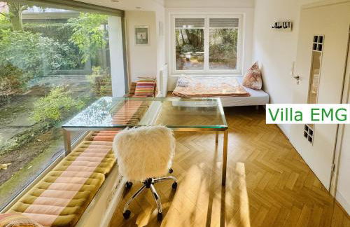 Luxus Ferienhaus Villa EMG Emsdetten nah Münster, Osnabrück, Rheine für Familien Gruppen bis 17 Personen, Pool, Whirlpool, Garten, Kamin, 6SZ - Foto 30