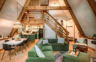 Big Mountain View! Downtown Gatlinburg Chalet Village! Hot Tub! Fan Favorite! AFrame Dreams! Magazine-Featured! Stunning Interiors! Little Green Cabin - Photo 43