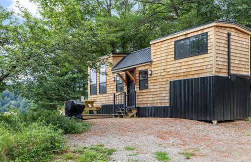 Haven Tiny House w hot tub on river near Stowe - Foto 11