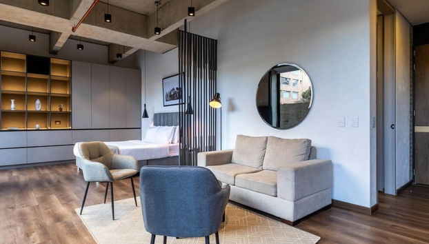 w Monochrome Loft With Terrace in Parque 93 - Foto 2, Habitación