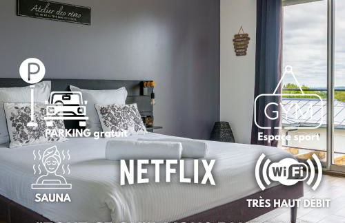 La Villa Perchée, Appartements Élégants, sauna Privé, sport, terrasses et Vue Panoramique, Parking protégé, proche PARIS - Foto 5