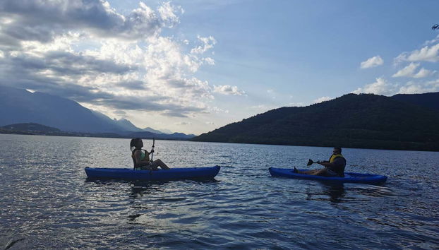 Balade en kayak sur le barrage de La Boca