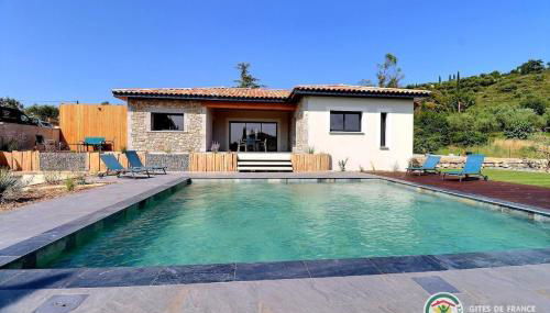 Villa la crozette 4 étoiles, climatisée avec grande piscine - Foto 4, sunbed