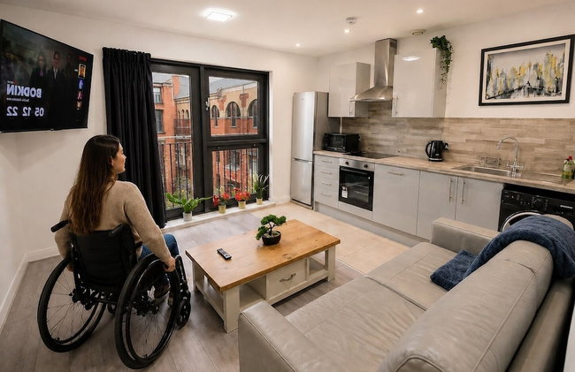 Sidemersey Livings - Relaxing Central Tailored Apartment with Free Parking, French Balcony - Foto 26