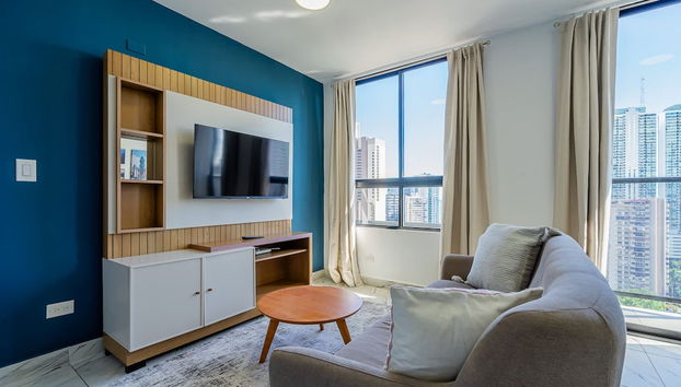 w Comfy 1BR w Great View in Calle 50 - Foto 2, Habitación