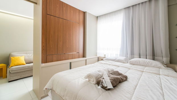 Excelente flat em Setúbal, Boa Viagem 1Q 3 pessoas. Conforto e ótima localização PM805 - Foto 5, Habitación