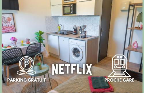 L'Exotique - Parking I Netflix I Gare I WIFI TRÈS HAUT DÉBIT - Calme & Cosy - Foto 29
