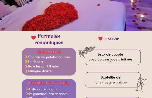 Suite Passion - Jacuzzi privé - Table massage - Foto 24