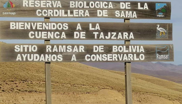 Entrada a la Reserva de Sama