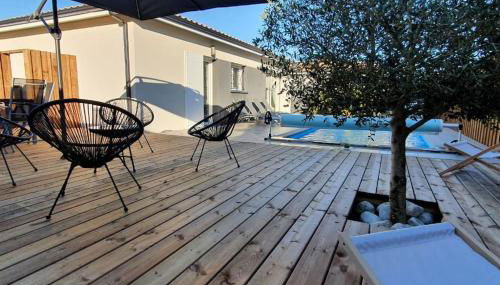 Climatisation, Piscine chauffée, Pétanque, Calme sur le Bassin d'Arcachon - Foto 5, sunbed