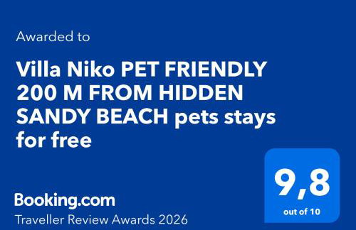 Villa Niko PET FRIENDLY 200 M FROM HIDDEN SANDY BEACH pets stays for free - Photo 17