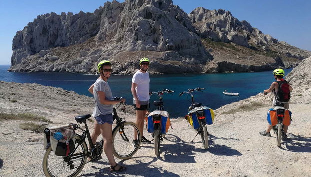 Circuit à vélo le long des calanques