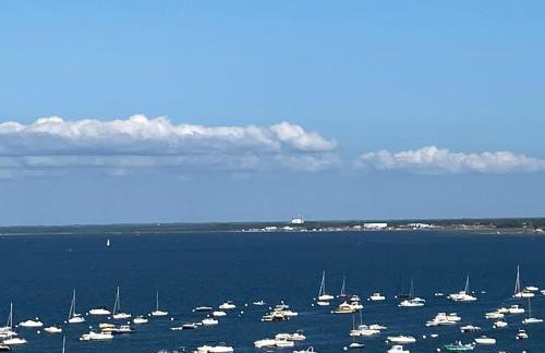 Aux pieds des plages, du port, de la piste cyclable et des commerces de proximité, un studio au dernier étage avec une vue panoramique sur le Bassin d'Arcachon, entièrement rénové, dans une résidence avec piscine - Foto 12