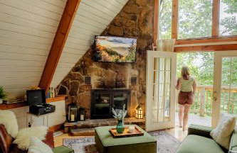 Big Mountain View! Downtown Gatlinburg Chalet Village! Hot Tub! Fan Favorite! AFrame Dreams! Magazine-Featured! Stunning Interiors! Little Green Cabin - Photo 36