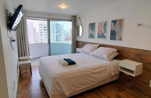 Flat Completo Suíte com Terraço, Cozinha, Garagem Manobrista Liberdade, Paraíso 24h - Foto 2