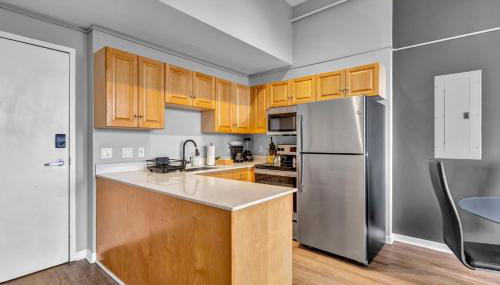 1BR Loft Sauna & Walk to Theater & Campus - Foto 3, stove