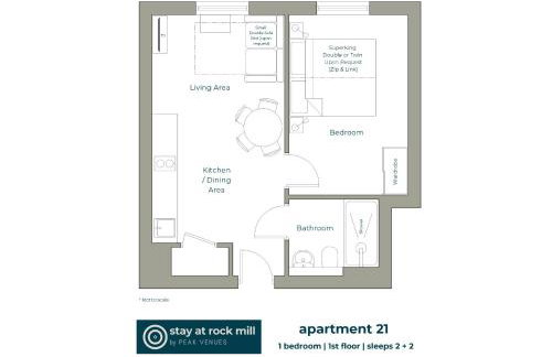 Rock Mill 1 Bed Apartment 21 - Foto 15