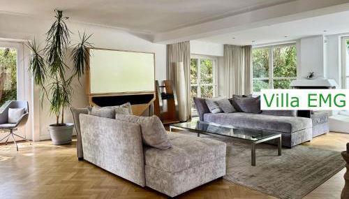 Luxus Ferienhaus Villa EMG Emsdetten nah Münster, Osnabrück, Rheine für Familien Gruppen bis 17 Personen, Pool, Whirlpool, Garten, Kamin, 6SZ - Foto 5