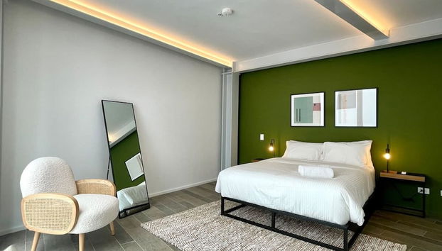 w Modern 1BR With Rooftop Pool In Casco Antiguo - Foto 3, Habitación