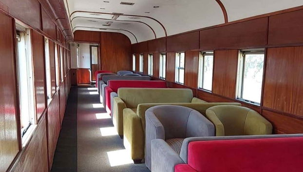 Interior of the wood-lined wagons