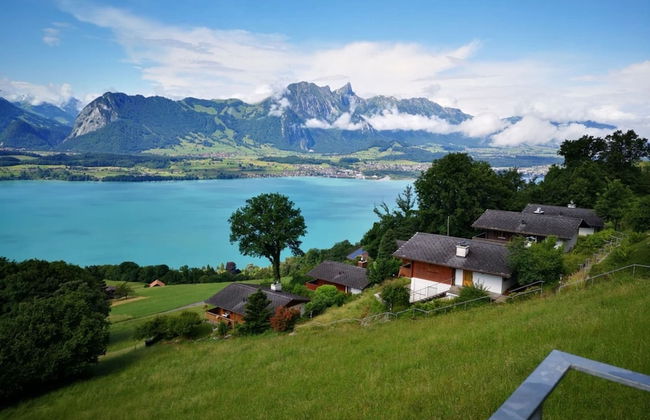 Chalet With Panoramic Views of the Mountains of the Oberland and Lake Thun - Foto 60