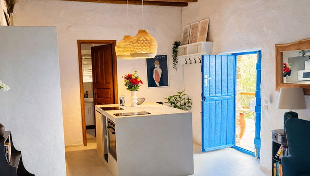 Villa Kotseli: Traditional Stone House with Pool & Sunset Sea Views - Foto 5, Quarto